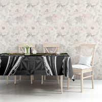 Black Tonga Ngatu Kahoa Lei Tablecloth LT14 - Polynesian Pride