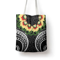 Black Tonga Ngatu Kahoa Lei Tote Bag