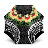 Black Tonga Ngatu Kahoa Lei Umbrella
