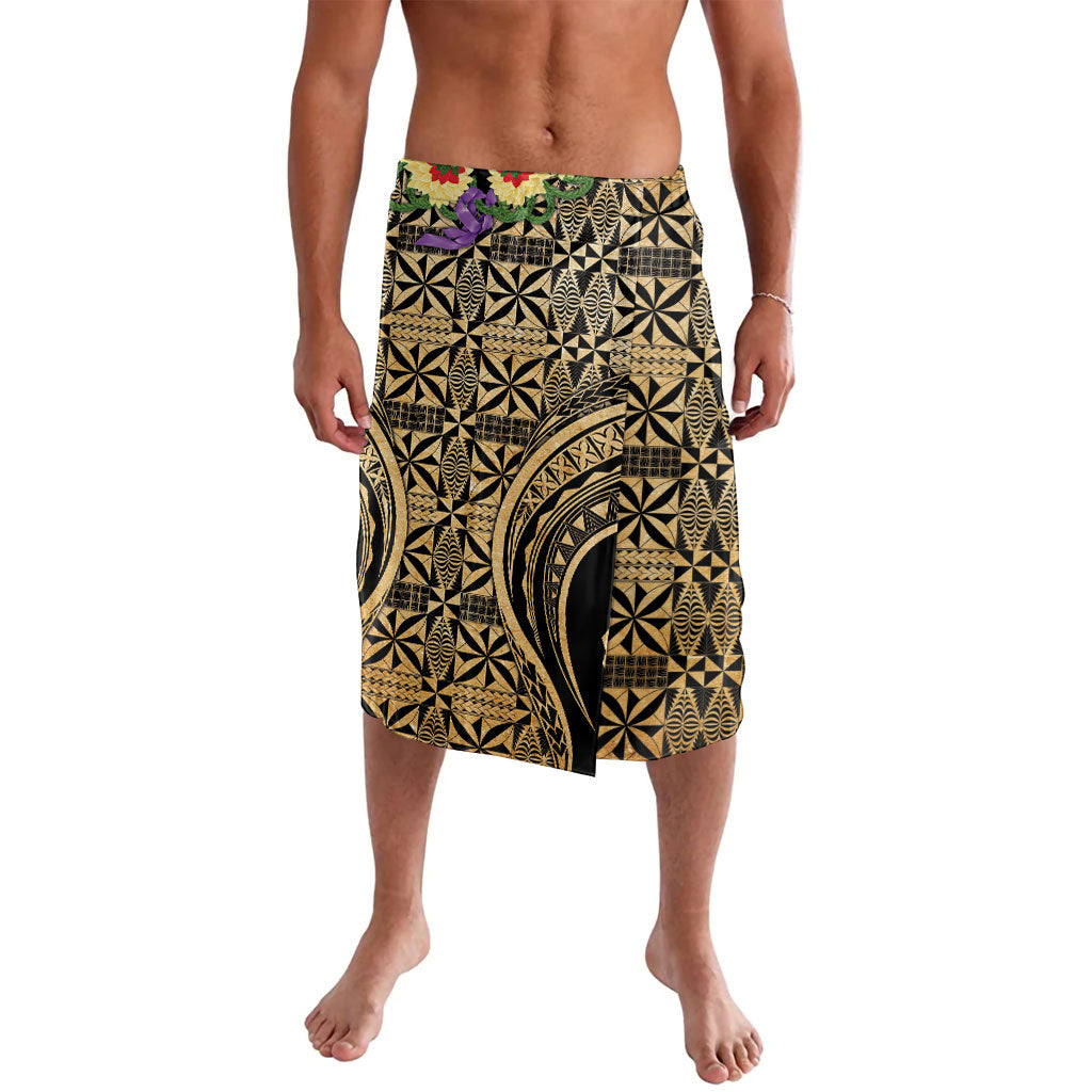 Grunge Gold Tonga Ngatu Kahoa Lei Lavalava