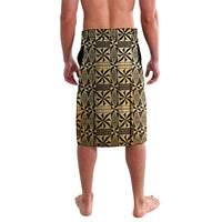 Grunge Gold Tonga Ngatu Kahoa Lei Lavalava