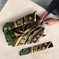 Grunge Gold Tonga Ngatu Kahoa Lei Umbrella