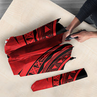 Personalised Red Tonga Ngatu Kahoa Lei Umbrella