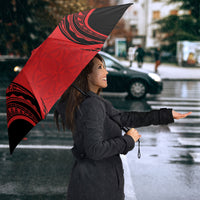 Personalised Red Tonga Ngatu Kahoa Lei Umbrella