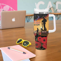 New Zealand Anzac Tumbler With Handle Maori Camouflage Mix Poppies We Will Remember Them LT14 - Polynesian Pride