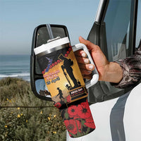 New Zealand Anzac Tumbler With Handle Maori Camouflage Mix Poppies We Will Remember Them LT14 - Polynesian Pride