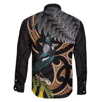 Aotearoa Kowhai Tui Bird Family Matching Summer Maxi Dress and Hawaiian Shirt Maori Ngaru With Silver Fern LT14 - Polynesian Pride