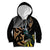 Aotearoa Kowhai Tui Bird Kid Hoodie Maori Ngaru With Silver Fern