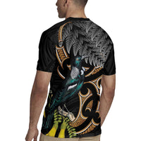 Aotearoa Kowhai Tui Bird Rugby Jersey Maori Ngaru With Silver Fern LT14 - Polynesian Pride