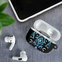 Blue Ngaru Taniko With Aotearoa Maori Tattoo AirPods Case - Polynesian Pride