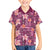 Pink Hawaii Plumeria With Tropical Flowers Motifs Family Matching Off The Shoulder Long Sleeve Dress and Hawaiian Shirt