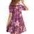 Pink Hawaii Plumeria With Tropical Flowers Motifs Family Matching Off Shoulder Maxi Dress and Hawaiian Shirt