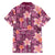 Pink Hawaii Plumeria With Tropical Flowers Motifs Family Matching Off Shoulder Maxi Dress and Hawaiian Shirt
