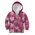 Pink Hawaii Plumeria With Tropical Flowers Motifs Kid Hoodie