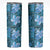 Cyan Hawaii Plumeria With Tropical Flowers Motifs Skinny Tumbler