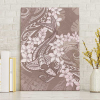 Polynesia Hammerhead Shark Tattoo With Plumeria Lei Canvas Wall Art