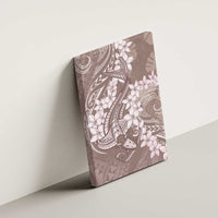 Polynesia Hammerhead Shark Tattoo With Plumeria Lei Canvas Wall Art