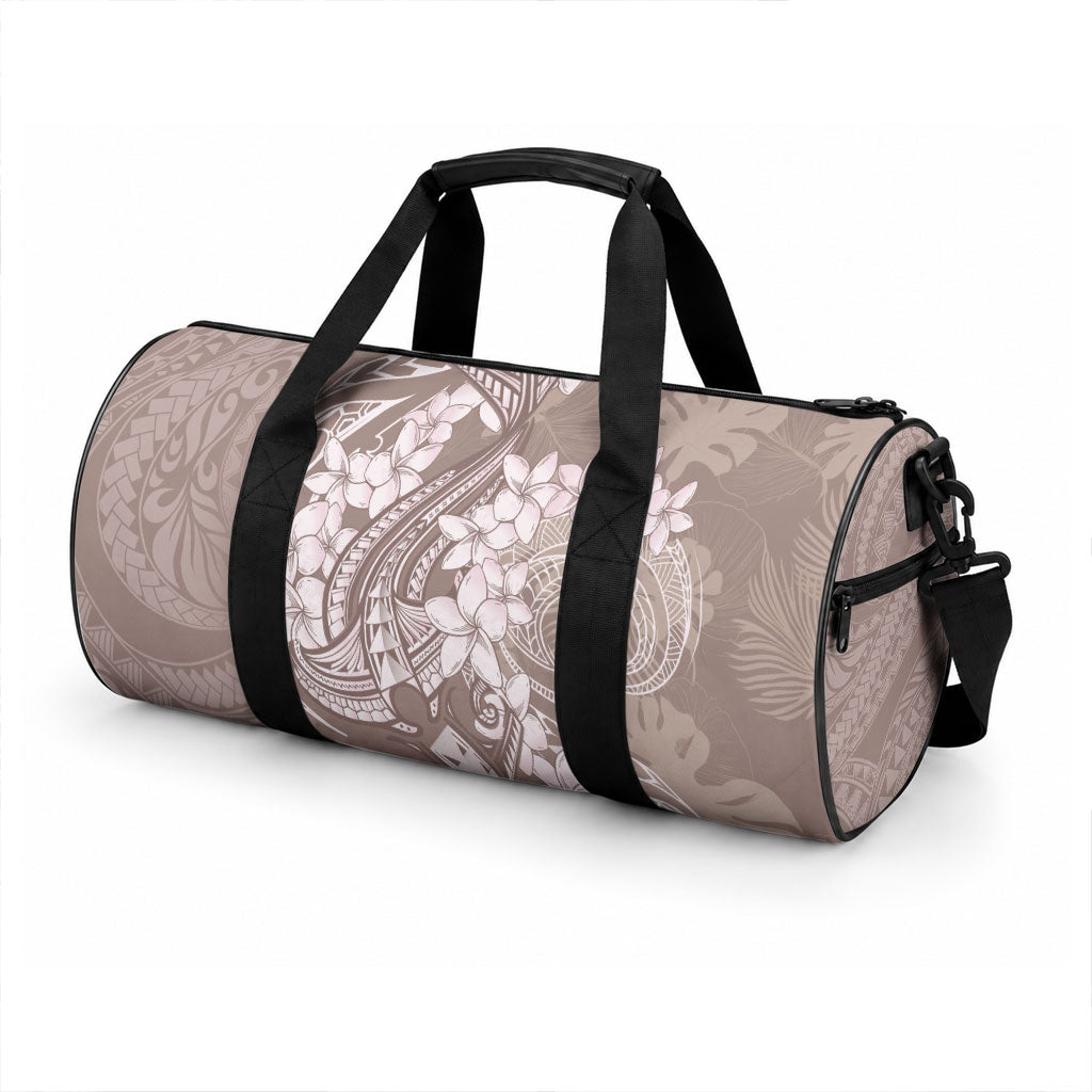 Polynesia Hammerhead Shark Tattoo With Plumeria Lei Duffle Bag LT14 - Polynesian Pride