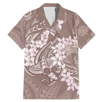 Polynesia Hammerhead Shark Tattoo With Plumeria Lei Family Matching Mermaid Dress and Hawaiian Shirt