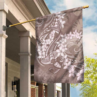 Polynesia Hammerhead Shark Tattoo With Plumeria Lei Garden Flag