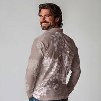 Polynesia Hammerhead Shark Tattoo With Plumeria Lei Long Sleeve Polo Shirt LT14 - Polynesian Pride