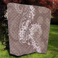 Polynesia Hammerhead Shark Tattoo With Plumeria Lei Quilt LT14 - Polynesian Pride