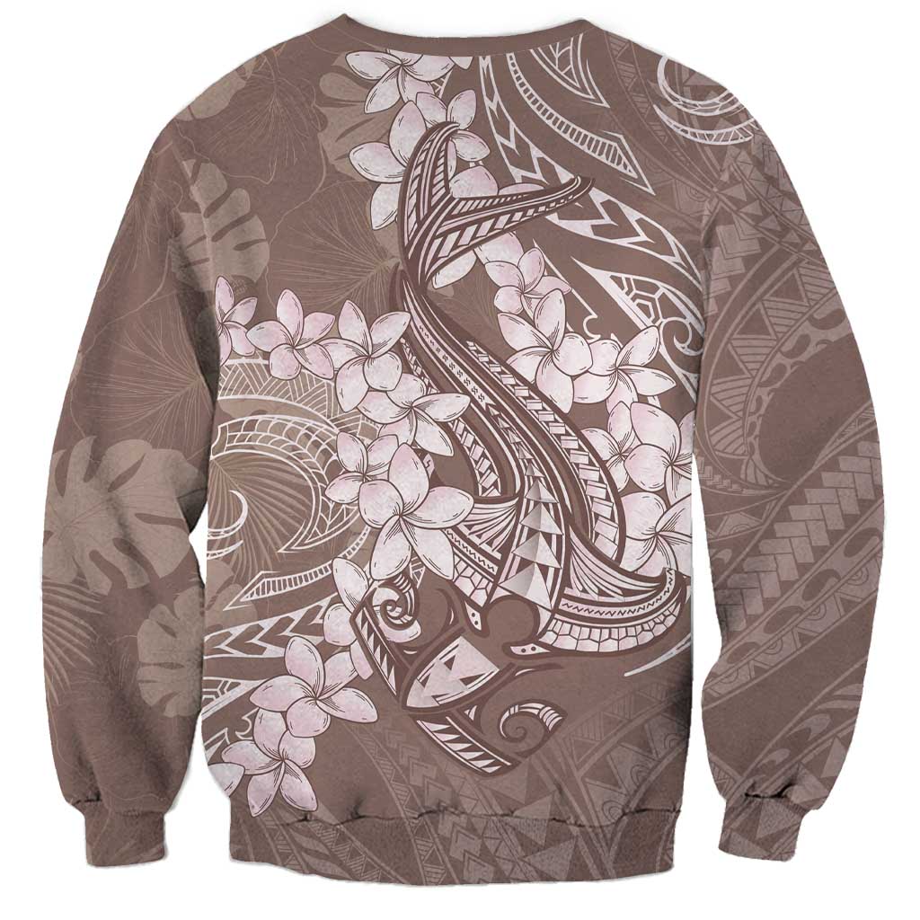 Polynesia Hammerhead Shark Tattoo With Plumeria Lei Sweatshirt LT14 - Polynesian Pride