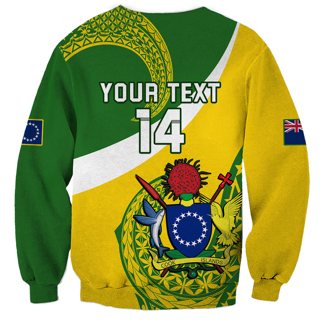 Personalised Cook Islands Rugby Sweatshirt Pacific Go The Kukis Sporty Style LT14 - Polynesian Pride