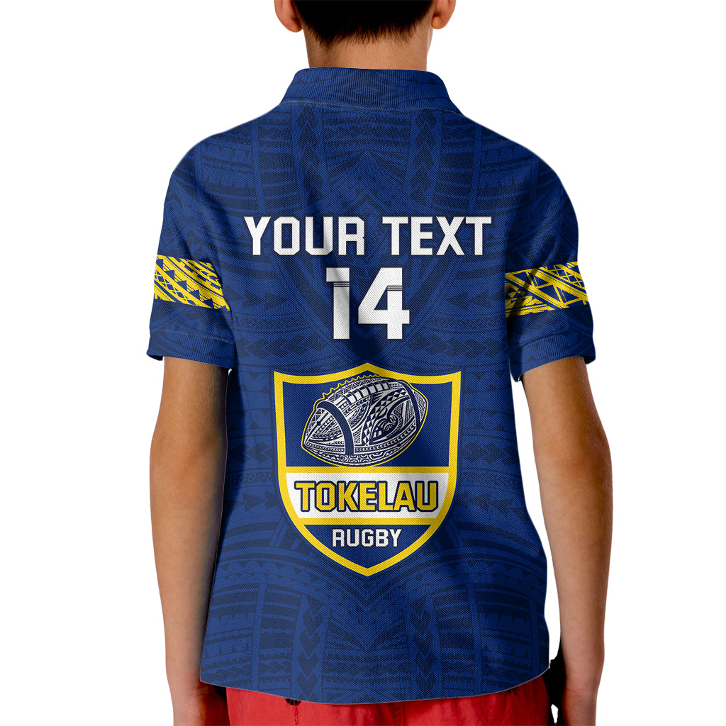 Personalised Tokelau Rugby Kid Polo Shirt Pacific Polynesian Pattern LT14 - Polynesian Pride