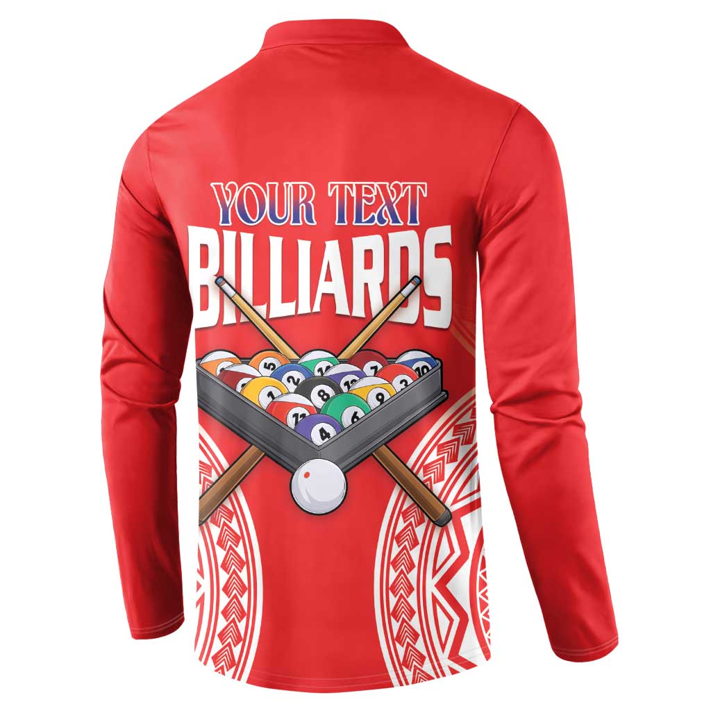 Personalised Taiwan Billiards Button Sweatshirt Eight-ball Pool Polynesia Tattoo - Polynesian Pride