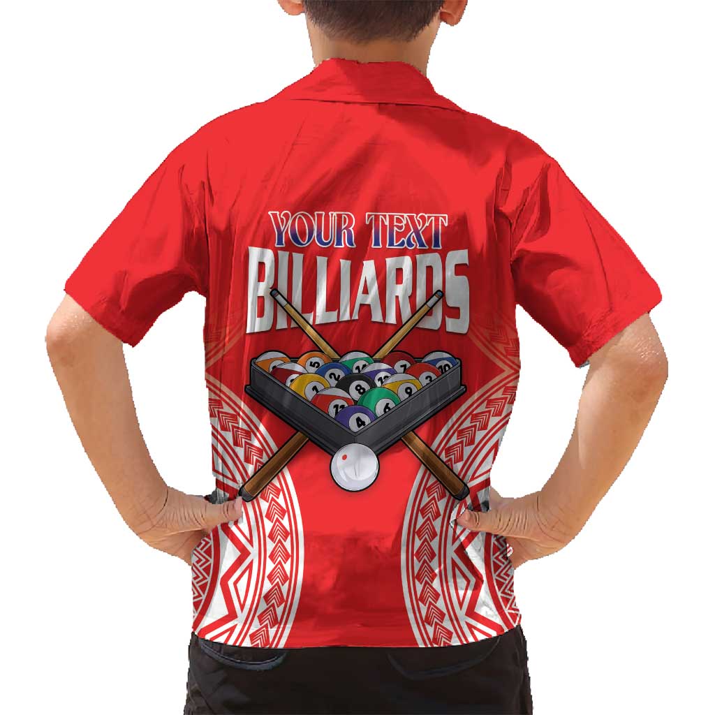 Personalised Taiwan Billiards Family Matching Puletasi and Hawaiian Shirt Eight-ball Pool Polynesia Tattoo - Polynesian Pride