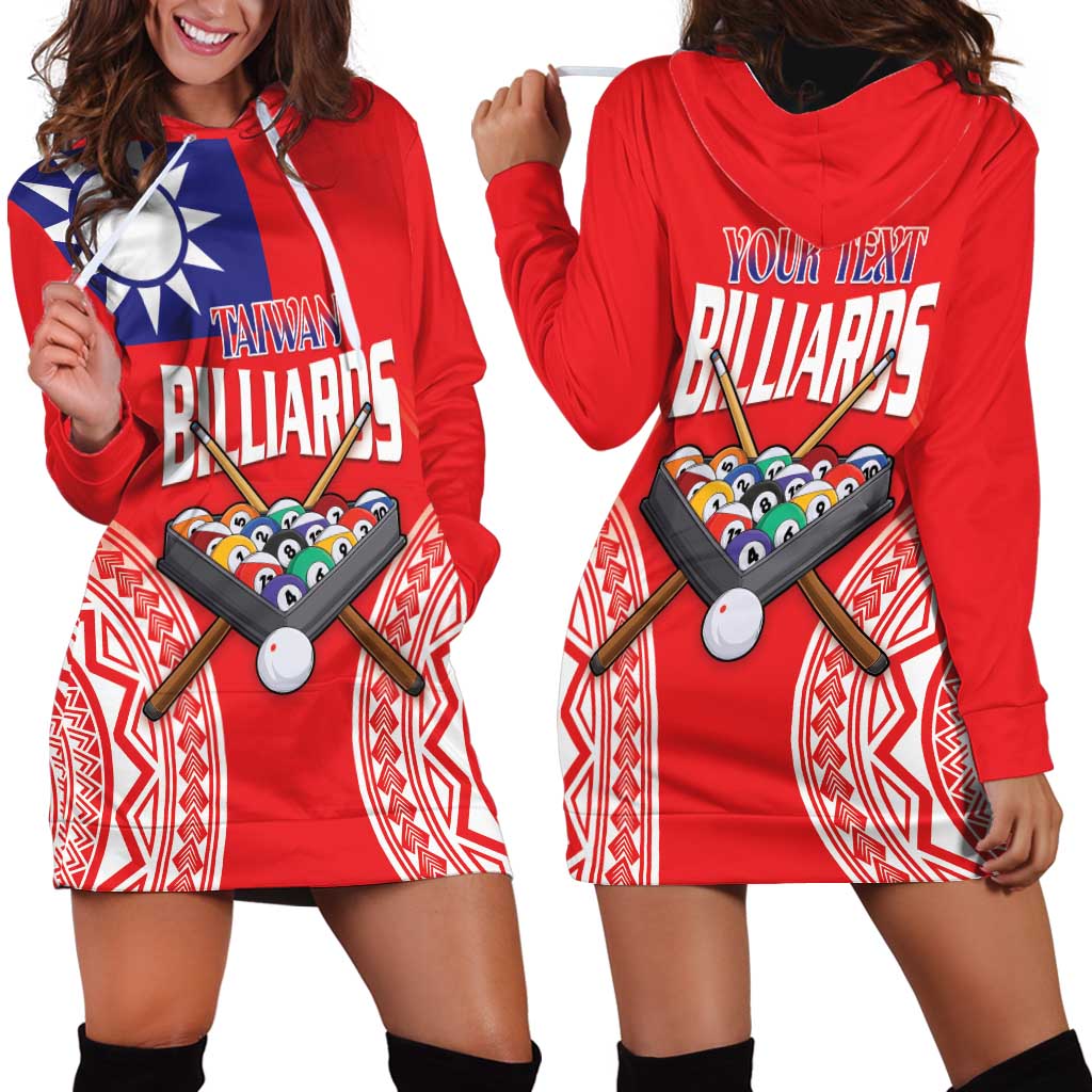 Personalised Taiwan Billiards Hoodie Dress Eight-ball Pool Polynesia Tattoo - Polynesian Pride
