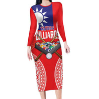 Personalised Taiwan Billiards Long Sleeve Bodycon Dress Eight-ball Pool Polynesia Tattoo - Polynesian Pride
