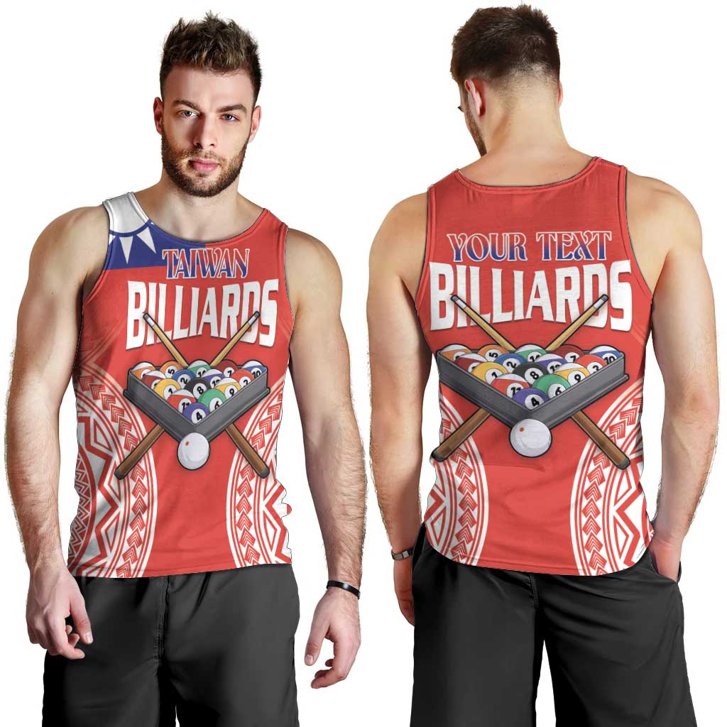 Personalised Taiwan Billiards Men Tank Top Eight-ball Pool Polynesia Tattoo - Polynesian Pride