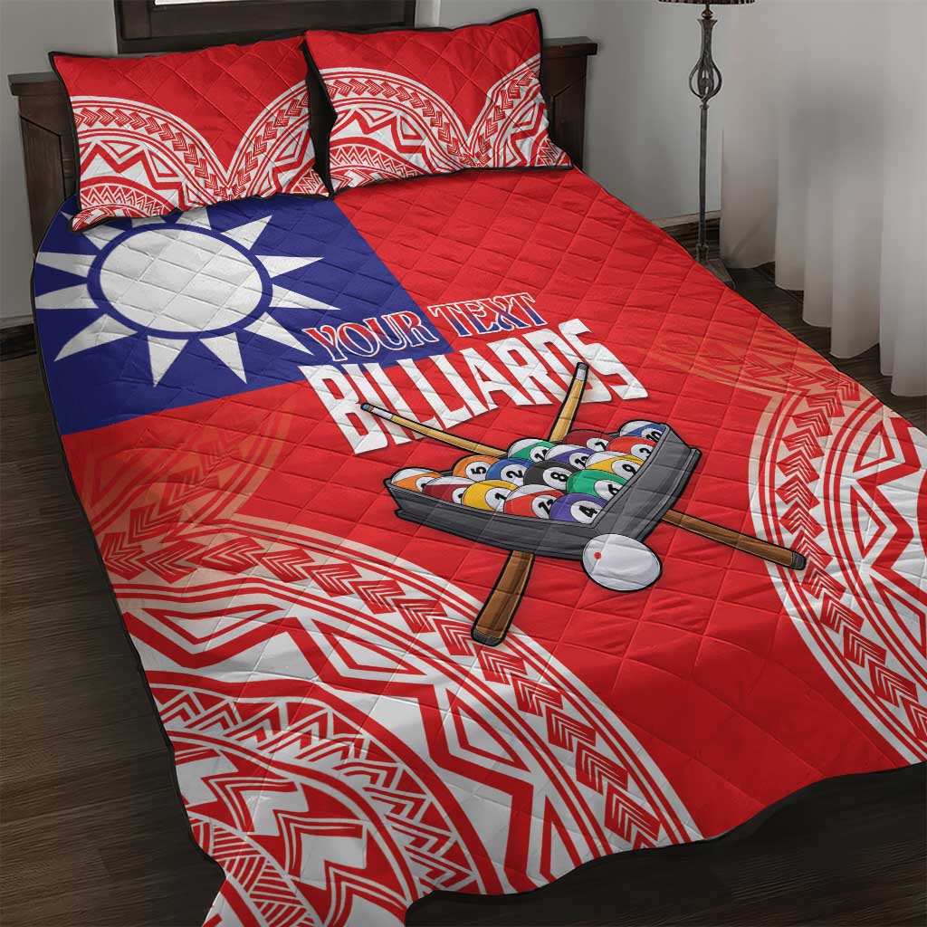 Personalised Taiwan Billiards Quilt Bed Set Eight-ball Pool Polynesia Tattoo - Polynesian Pride