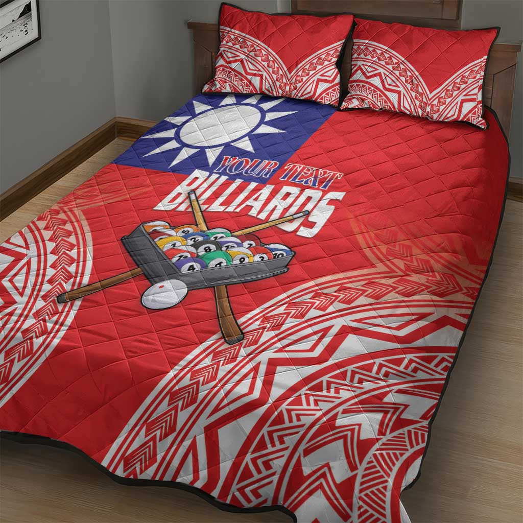 Personalised Taiwan Billiards Quilt Bed Set Eight-ball Pool Polynesia Tattoo - Polynesian Pride