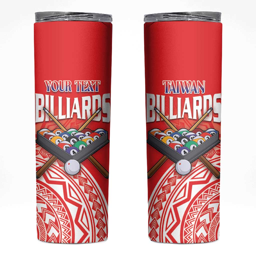 Personalised Taiwan Billiards Skinny Tumbler Eight-ball Pool Polynesia Tattoo - Polynesian Pride