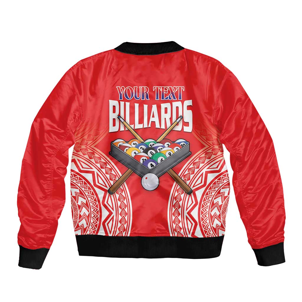 Personalised Taiwan Billiards Sleeve Zip Bomber Jacket Eight-ball Pool Polynesia Tattoo LT14 - Polynesian Pride