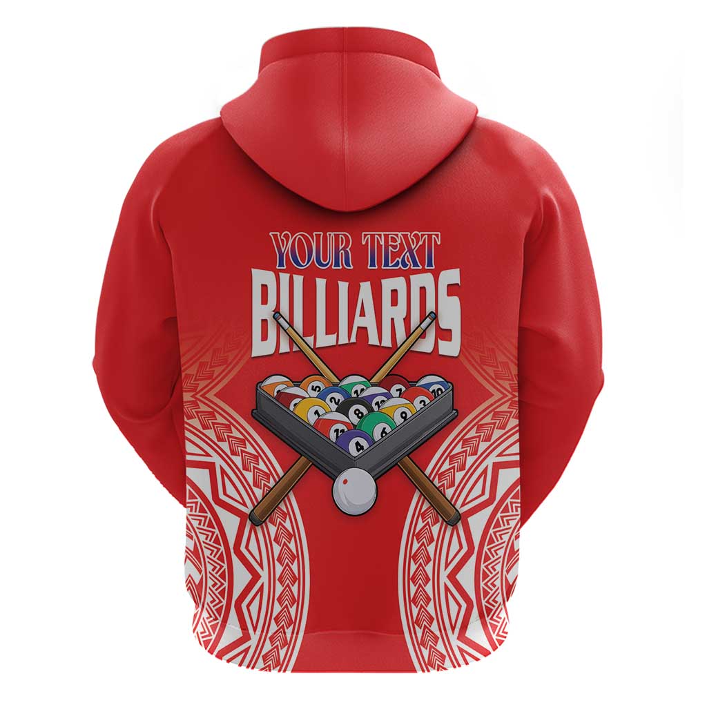 Personalised Taiwan Billiards Zip Hoodie Eight-ball Pool Polynesia Tattoo - Polynesian Pride