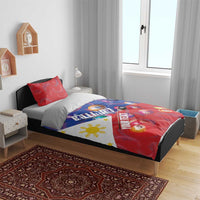 Personalised Philippines Billiards Bedding Set Cue With Balls Flag Style - Polynesian Pride