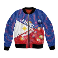 Personalised Philippines Billiards Bomber Jacket Cue With Balls Flag Style - Polynesian Pride
