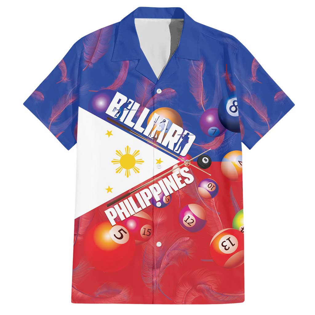 Personalised Philippines Billiards Hawaiian Shirt Cue With Balls Flag Style - Polynesian Pride