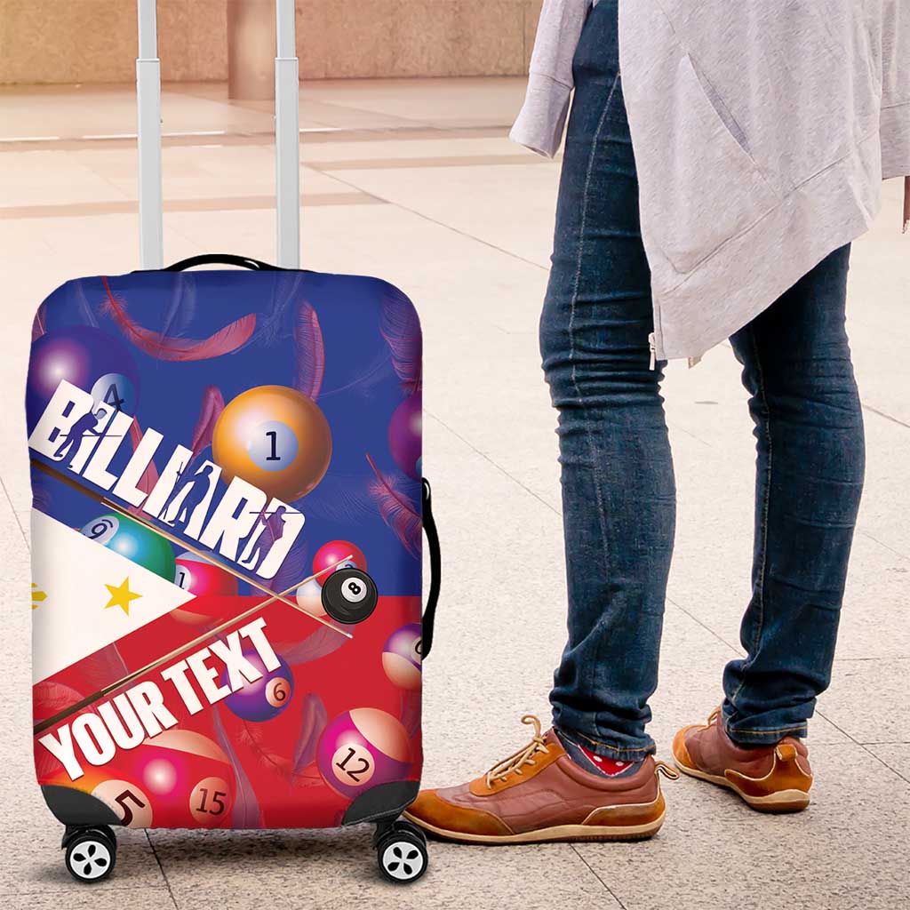 Personalised Philippines Billiards Luggage Cover Cue With Balls Flag Style - Polynesian Pride