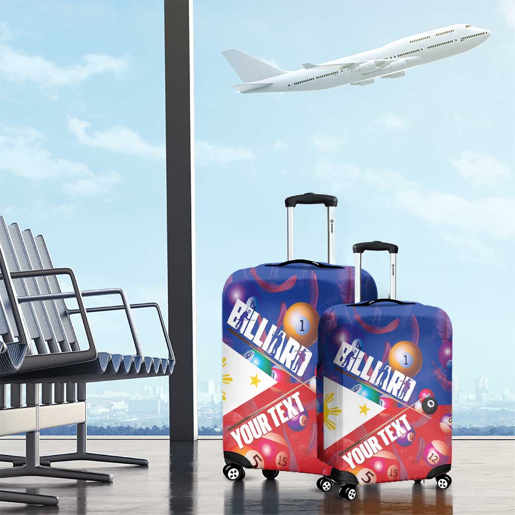 Personalised Philippines Billiards Luggage Cover Cue With Balls Flag Style - Polynesian Pride