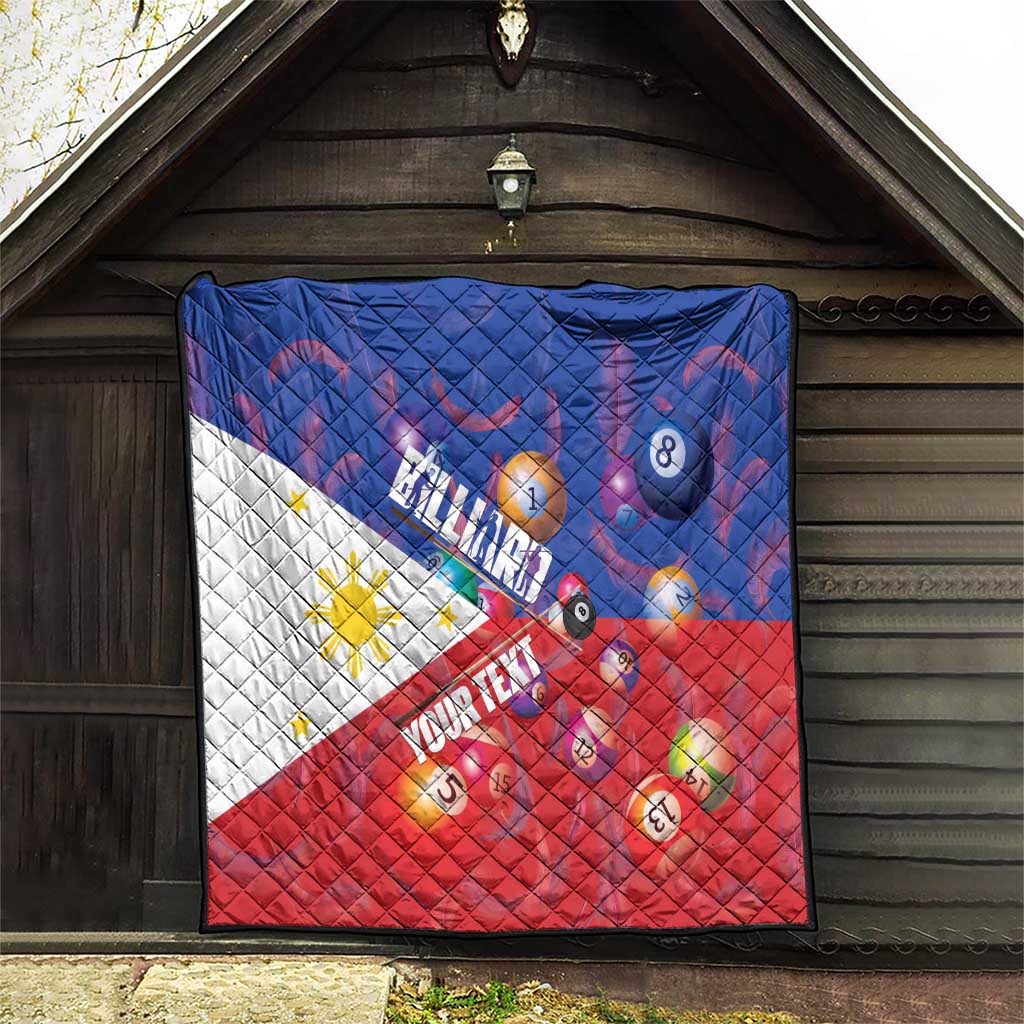Personalised Philippines Billiards Quilt Cue With Balls Flag Style - Polynesian Pride