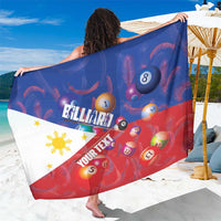 Personalised Philippines Billiards Sarong Cue With Balls Flag Style LT14 One Size 44 x 66 inches Red - Polynesian Pride