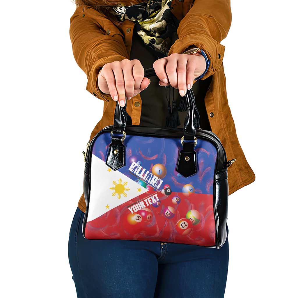 Personalised Philippines Billiards Shoulder Handbag Cue With Balls Flag Style LT14 One Size Red - Polynesian Pride