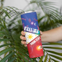Personalised Philippines Billiards Skinny Tumbler Cue With Balls Flag Style LT14 - Polynesian Pride
