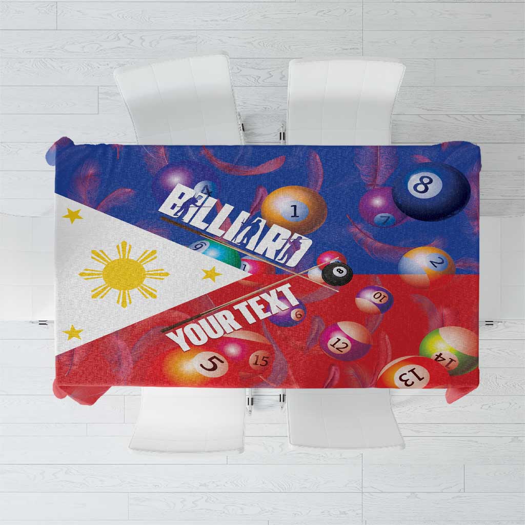 Personalised Philippines Billiards Tablecloth Cue With Balls Flag Style - Polynesian Pride