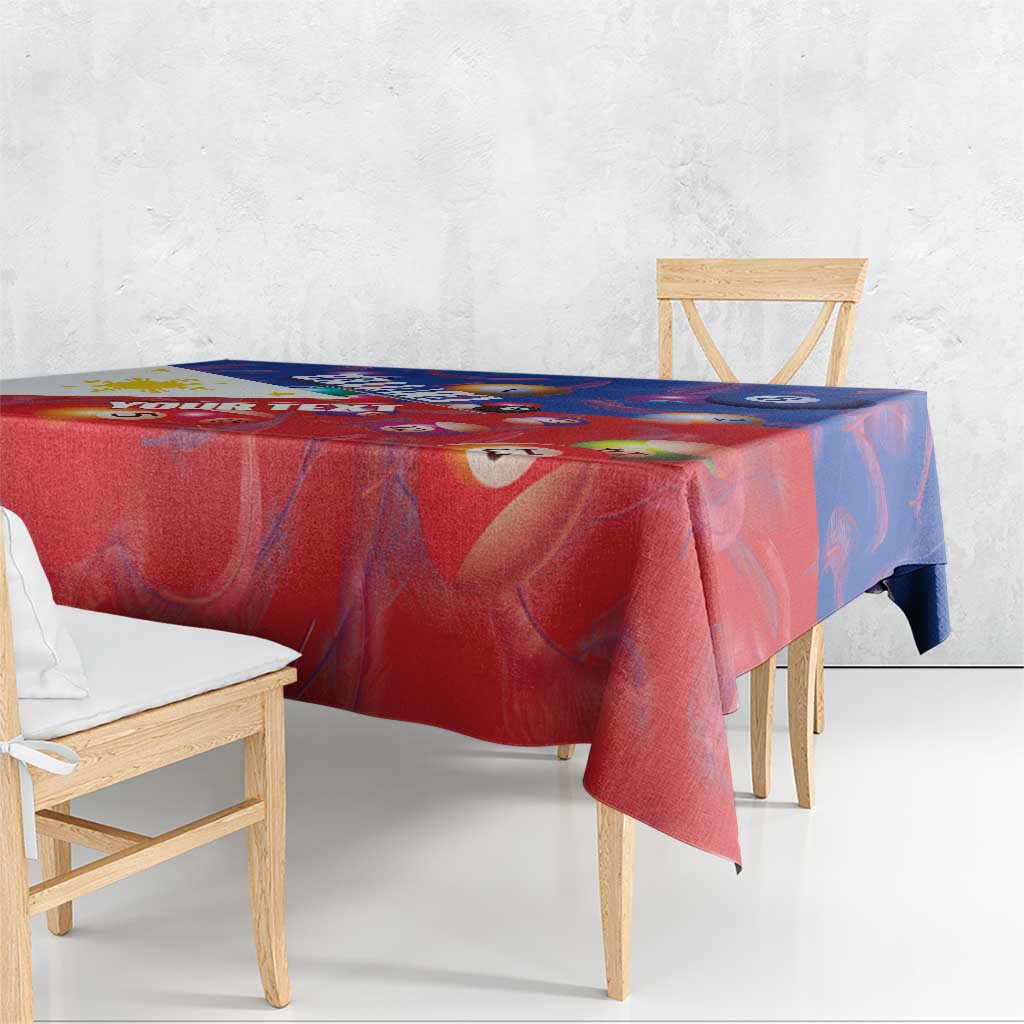 Personalised Philippines Billiards Tablecloth Cue With Balls Flag Style - Polynesian Pride